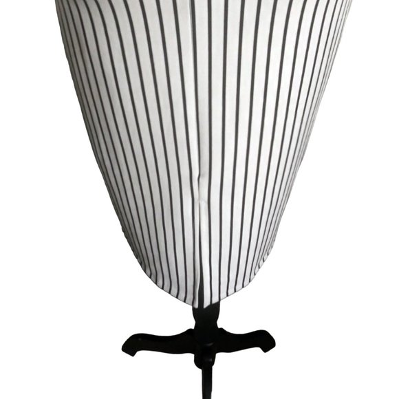 Black and White Stripe Sheath Dress, Fitted Dress, Size XL Dress, Popular Basic - Picture 4 of 9